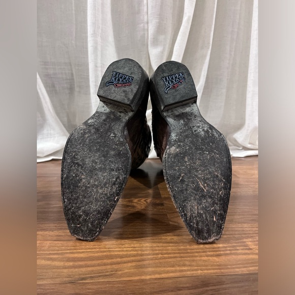 Yippy Kiyay Cowgirl BOOTS with Angel Wings and a CROSS Size 8 Brown Tan Gold - Picture 10 of 14